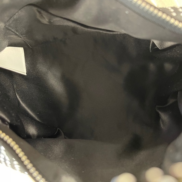 J. Crew Factory Studded Double Knot Handbag, Black and Silver - NWT - Picture 3 of 4